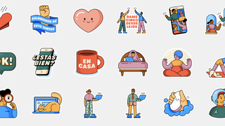 Videollamadas, médicos y balcones: así son los nuevos stickers de WhatsApp y la OMS sobre la cuarentena